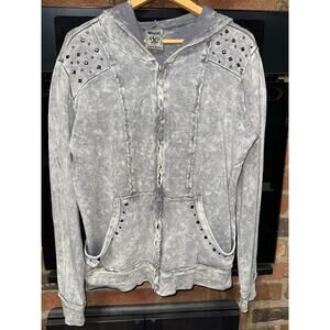 Y2K Vocal Hoodie Women’s Grunge Goth Affliction Style Vintage USA Large